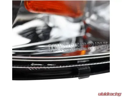 Spec-D Crystal Headlights w/ Amber Reflectors (Chrome Housing/Clear Lens) Chevrolet | Pontiac 2005-2010 - 2LH-COB05-RS