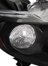 Spec-D Factory Style Crystal Headlights w/ Amber Reflector (Matte Black Housing/Clear Lens) Toyota Corolla 2009-2010                                     - 2LH-COR09JM-RS - Image 3