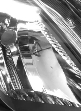 Spec-D Factory Style Crystal Headlights w/ Amber Reflector (Matte Black Housing/Clear Lens) Toyota Corolla 2009-2010                                     - 2LH-COR09JM-RS - Image 4