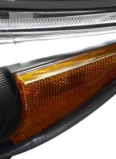 Spec-D Factory Style Crystal Headlights w/ Amber Reflector (Matte Black Housing/Clear Lens) Toyota Corolla 2009-2010                                     - 2LH-COR09JM-RS - Image 6