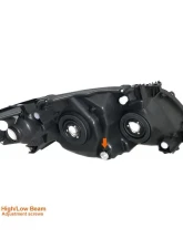 Spec-D Factory Style Crystal Headlights w/ Amber Reflector (Matte Black Housing/Clear Lens) Toyota Corolla 2009-2010                                     - 2LH-COR09JM-RS - Image 7