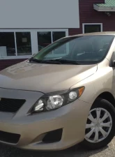 Spec-D Factory Style Crystal Headlights w/ Amber Reflector (Matte Black Housing/Clear Lens) Toyota Corolla 2009-2010                                     - 2LH-COR09JM-RS - Image 9