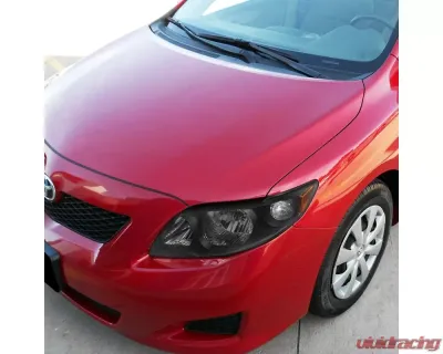 Spec-D Factory Style Crystal Headlights w/ Amber Reflector (Matte Black Housing/Clear Lens) Toyota Corolla 2009-2010 - 2LH-COR09JM-RS