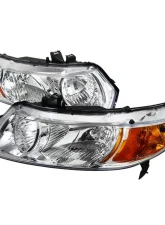 Spec-D Factory Style Crystal Headlights (Chrome Housing/Clear Lens) Honda Civic 2006-2011                                     - 2LH-CV062-RS - Image 9