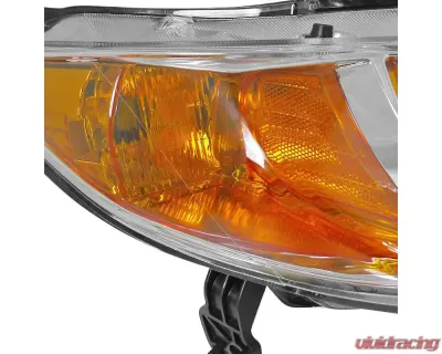 Spec-D Factory Style Crystal Headlights (Chrome Housing/Clear Lens) Honda Civic 2006-2011 - 2LH-CV062-RS