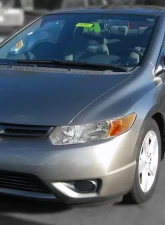 Spec-D Factory Style Crystal Headlights (Chrome Housing/Clear Lens) Honda Civic 2006-2011                                     - 2LH-CV062-RS - Image 9