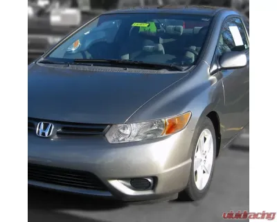 Spec-D Factory Style Crystal Headlights (Chrome Housing/Clear Lens) Honda Civic 2006-2011 - 2LH-CV062-RS