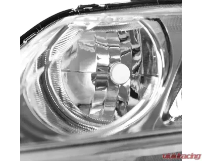 Spec-D Crystal Headlights w/ Amber Reflectors (Chrome Housing/Clear Lens) Honda Civic 2006-2011 - 2LH-CV064-RS