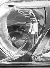 Spec-D Crystal Headlights w/ Amber Reflectors (Chrome Housing/Clear Lens) Honda Civic 2006-2011                                     - 2LH-CV064-RS - Image 5