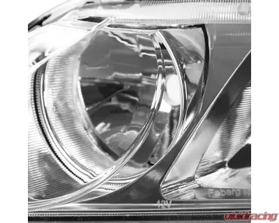 Spec-D Crystal Headlights w/ Amber Reflectors (Chrome Housing/Clear Lens) Honda Civic 2006-2011 - 2LH-CV064-RS