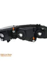 Spec-D Crystal Headlights w/ Amber Reflectors (Chrome Housing/Clear Lens) Honda Civic 2006-2011                                     - 2LH-CV064-RS - Image 8