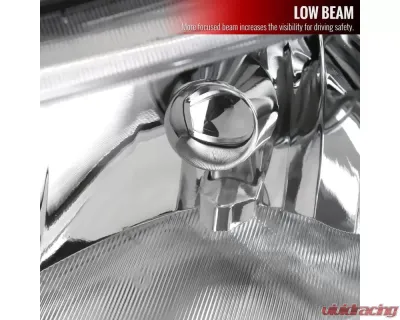 Spec-D Factory Style Headlights (Chrome Housing/Clear Lens) Honda Civic 2006-2011 - 2LH-CV064-V2-RS