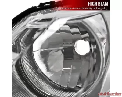 Spec-D Factory Style Headlights (Chrome Housing/Clear Lens) Honda Civic 2006-2011 - 2LH-CV064-V2-RS
