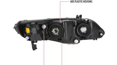 Spec-D Factory Style Headlights (Chrome Housing/Clear Lens) Honda Civic 2006-2011                                     - 2LH-CV064-V2-RS - Image 8