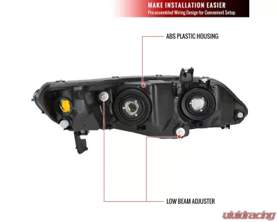 Spec-D Factory Style Headlights (Chrome Housing/Clear Lens) Honda Civic 2006-2011 - 2LH-CV064-V2-RS