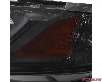 Spec-D Crystal Headlights (Chrome Housing/Smoked Lens) Honda Civic 2006-2011 - 2LH-CV064G-RS