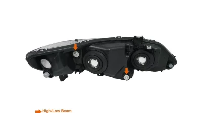 Spec-D Crystal Headlights (Chrome Housing/Smoked Lens) Honda Civic 2006-2011                                     - 2LH-CV064G-RS - Image 8