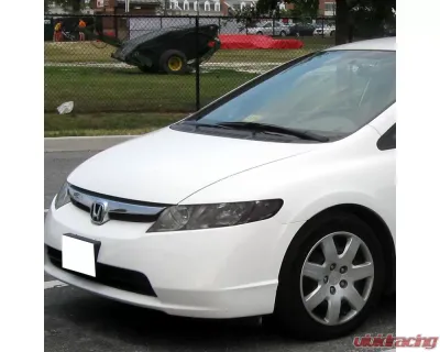 Spec-D Crystal Headlights (Chrome Housing/Smoked Lens) Honda Civic 2006-2011 - 2LH-CV064G-RS