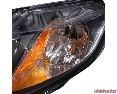 Spec-D Crystal Headlights (Matte Black Housing/Clear Lens) Honda Civic 2006-2011 - 2LH-CV064JM-RS