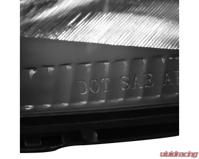 Spec-D Factory Style Crystal Headlights w/ Amber Reflectors (Matte Black Housing/Clear Lens) Honda Civic 1996-1998 - 2LH-CV96JM-RS