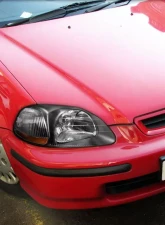 Spec-D Factory Style Crystal Headlights w/ Amber Reflectors (Matte Black Housing/Clear Lens) Honda Civic 1996-1998                                     - 2LH-CV96JM-RS - Image 10