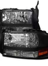 Spec-D Crystal Headlights (Matte Black Housing/Clear Lens) Dodge Dakota | Durango 1997-2004                                     - 2LH-DAK97JM-ABM - Image 10