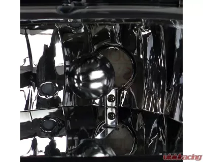 Spec-D Crystal Headlights (Matte Black Housing/Clear Lens) Dodge Dakota | Durango 1997-2004 - 2LH-DAK97JM-ABM