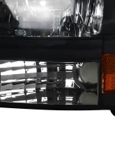 Spec-D Crystal Headlights (Matte Black Housing/Clear Lens) Dodge Dakota | Durango 1997-2004                                     - 2LH-DAK97JM-ABM - Image 4