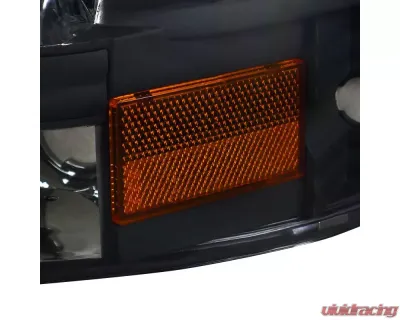 Spec-D Crystal Headlights (Matte Black Housing/Clear Lens) Dodge Dakota | Durango 1997-2004 - 2LH-DAK97JM-ABM