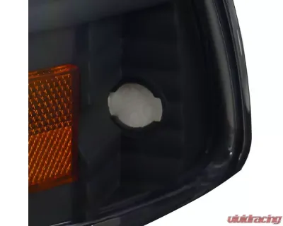 Spec-D Crystal Headlights (Matte Black Housing/Clear Lens) Dodge Dakota | Durango 1997-2004 - 2LH-DAK97JM-ABM