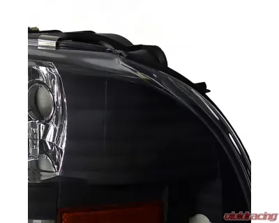 Spec-D Crystal Headlights (Matte Black Housing/Clear Lens) Dodge Dakota | Durango 1997-2004 - 2LH-DAK97JM-ABM