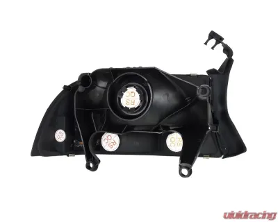 Spec-D Crystal Headlights (Matte Black Housing/Clear Lens) Dodge Dakota | Durango 1997-2004 - 2LH-DAK97JM-ABM