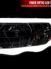 Spec-D LED Tube Factory Style Headlights (Chrome Housing/Clear Lens) Dodge Ram 2002-2005                                     - 2LH-DGP02-G3-GO - Image 2