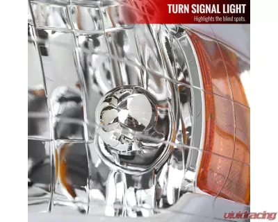 Spec-D LED Tube Factory Style Headlights (Chrome Housing/Clear Lens) Dodge Ram 2002-2005 - 2LH-DGP02-G3-GO