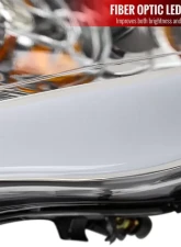 Spec-D LED Tube Factory Style Headlights (Chrome Housing/Clear Lens) Dodge Ram 2002-2005                                     - 2LH-DGP02-G3-GO - Image 5