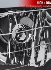 Spec-D LED Tube Factory Style Headlights (Matte Black Housing)/Clear Lens) Dodge Ram 2002-2005                                     - 2LH-DGP02JM-G3-GO - Image 3