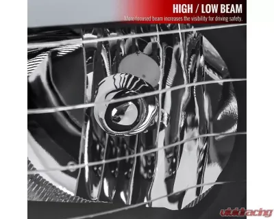 Spec-D LED Tube Factory Style Headlights (Matte Black Housing)/Clear Lens) Dodge Ram 2002-2005 - 2LH-DGP02JM-G3-GO