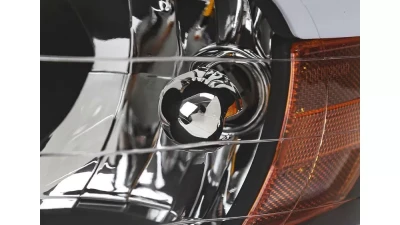 Spec-D LED Tube Factory Style Headlights (Matte Black Housing)/Clear Lens) Dodge Ram 2002-2005                                     - 2LH-DGP02JM-G3-GO - Image 4