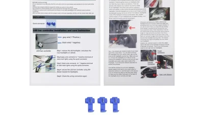 Spec-D LED Tube Factory Style Headlights (Matte Black Housing)/Clear Lens) Dodge Ram 2002-2005                                     - 2LH-DGP02JM-G3-GO - Image 7