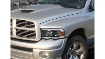 Spec-D LED Tube Factory Style Headlights (Matte Black Housing)/Clear Lens) Dodge Ram 2002-2005                                     - 2LH-DGP02JM-G3-GO - Image 10