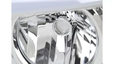 Spec-D LED Tube Factory Style Headlights w/ Amber Reflector (Chrome Housing/Clear Lens) Dodge Ram 2006-2009                                     - 2LH-DGP06-G3-GO - Image 3