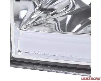 Spec-D LED Tube Factory Style Headlights w/ Amber Reflector (Chrome Housing/Clear Lens) Dodge Ram 2006-2009 - 2LH-DGP06-G3-GO