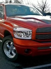 Spec-D LED Tube Factory Style Headlights w/ Amber Reflector (Chrome Housing/Clear Lens) Dodge Ram 2006-2009                                     - 2LH-DGP06-G3-GO - Image 10