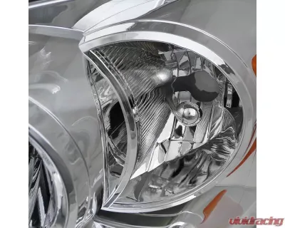 Spec-D Factory Style Crystal Headlights (Chrome Housing/Clear Lens) Dodge Ram 2006-2009 - 2LH-DGP06-RS