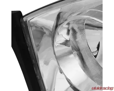 Spec-D Factory Style Crystal Headlights (Chrome Housing/Clear Lens) Dodge Ram 2006-2009 - 2LH-DGP06-RS