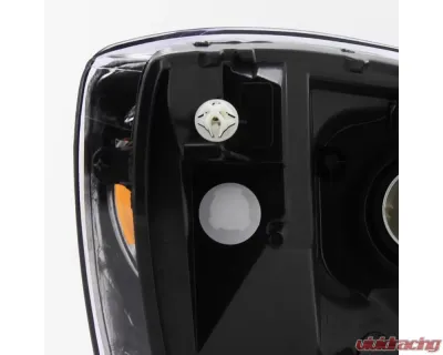 Spec-D Factory Style Crystal Headlights (Chrome Housing/Clear Lens) Dodge Ram 2006-2009 - 2LH-DGP06-RS