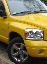 Spec-D Factory Style Crystal Headlights (Chrome Housing/Clear Lens) Dodge Ram 2006-2009                                     - 2LH-DGP06-RS - Image 10