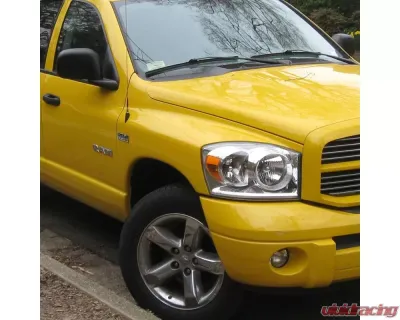 Spec-D Factory Style Crystal Headlights (Chrome Housing/Clear Lens) Dodge Ram 2006-2009 - 2LH-DGP06-RS