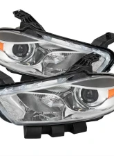 Spec-D Factory Style Headlights w/ Projector High/Low Beam (Chrome Housing/Clear Lens) Dodge Dart 2013-2016                                     - 2LH-DRT13-RS - Image 10