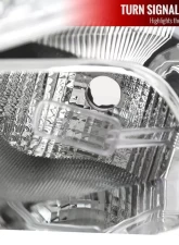 Spec-D Factory Style Headlights w/ Projector High/Low Beam (Chrome Housing/Clear Lens) Dodge Dart 2013-2016                                     - 2LH-DRT13-RS - Image 4